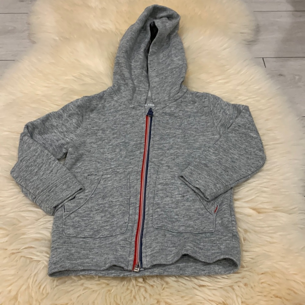 Joe Fresh Light Gray Zipper Hoodie Jacket in Size 18-24M